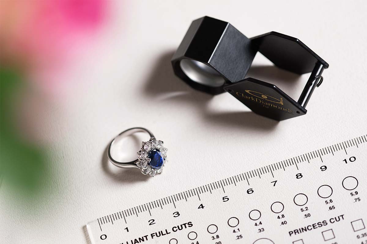 Sapphire Ring, Gemstone Charts and Eye Piece