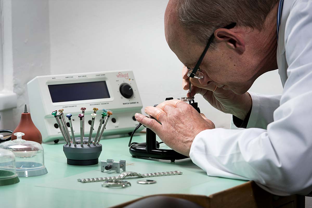 Watchmaker Carrying out a Repair