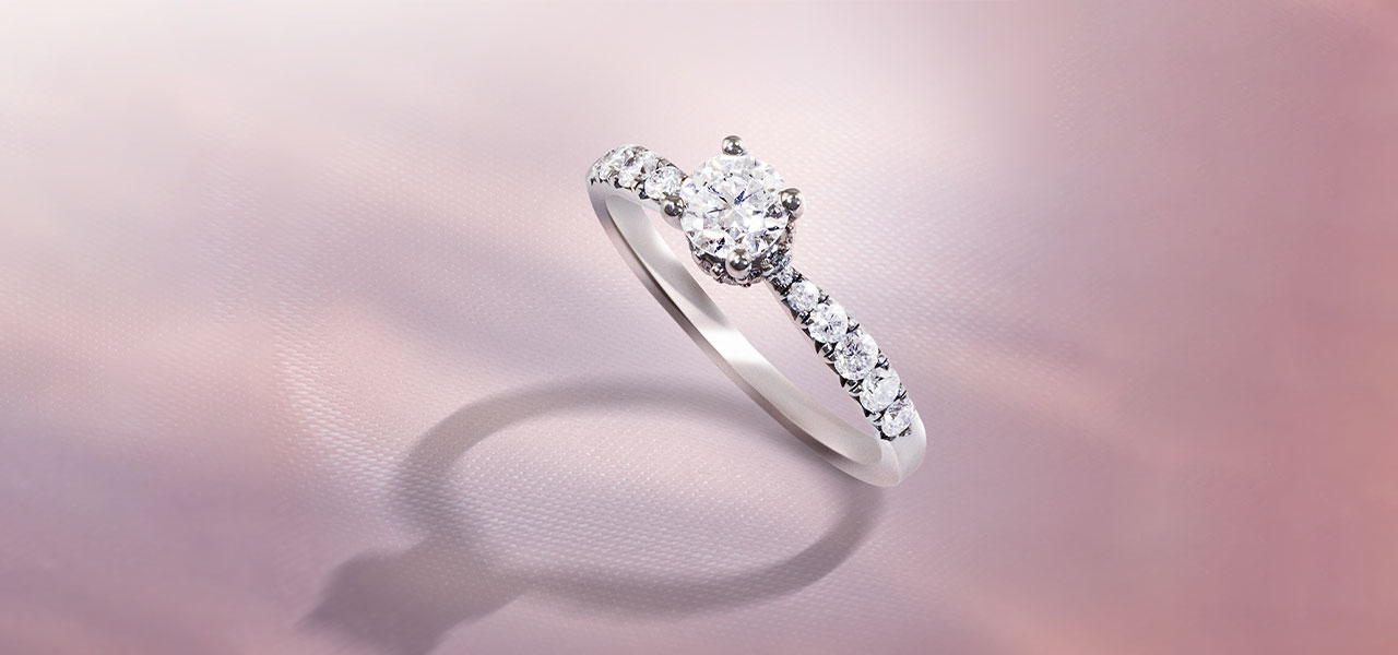 Diamond Shoulder Engagement rings