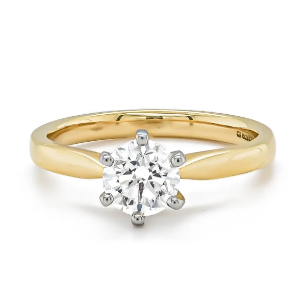 18ct Yellow Gold Single Stone 1.01ct D/Si Engagement Ring