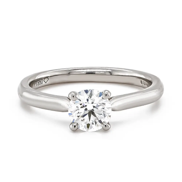 Platinum Brilliant Cut Solitaire Diamond Claw Set Ring