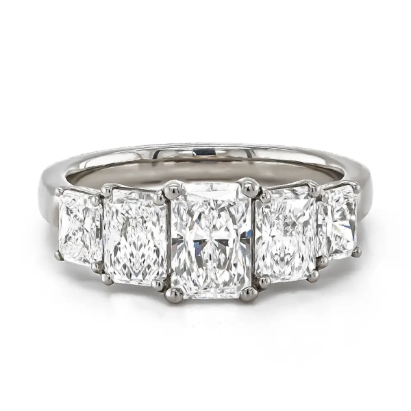 Platinum 5 Radiant Diamond Ring