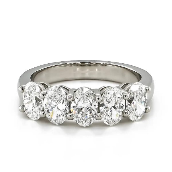 Platinum Oval Claw Set Ring 2.01ct
