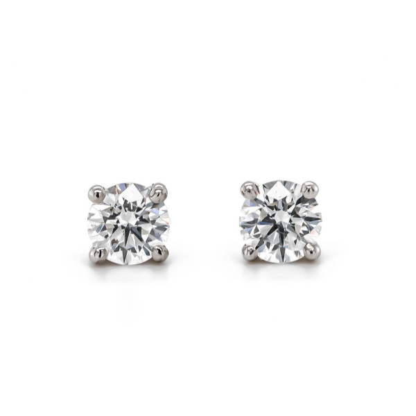 18ct White Gold Brilliant Cut Lab Grown Diamond Earrings 1.20ct
