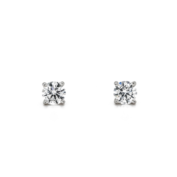 18ct White Gold Brilliant Cut Lab Grown Diamond Stud Earrings 1.04ct