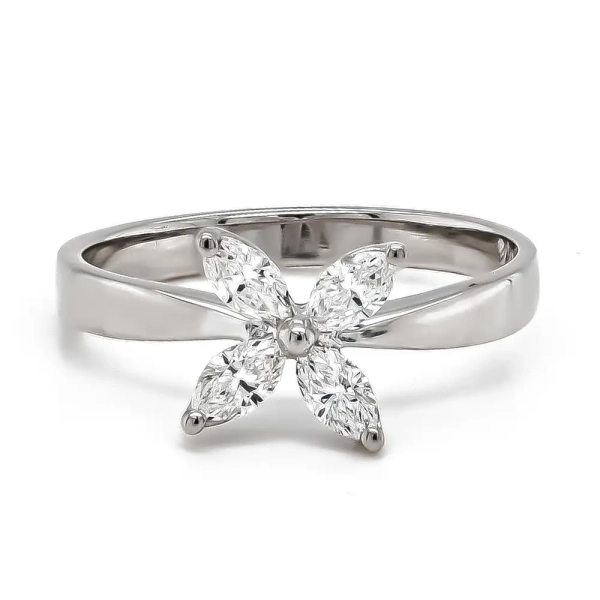 18ct White Gold Marquise Diamond Ring