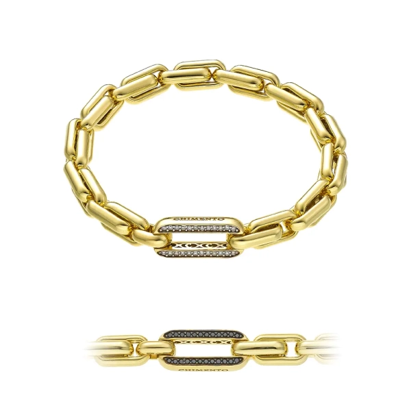 Chimento X Tend 18ct Yellow Gold Bracelet with Black and White Diamonds