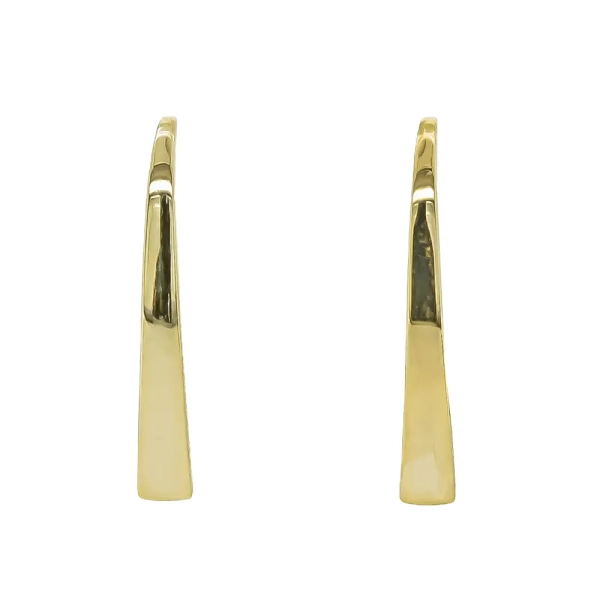 9ct Yellow Gold Curved Earrings