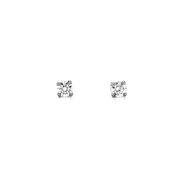 18ct White Gold Brilliant Cut 0.20ct Diamond Stud Earrings