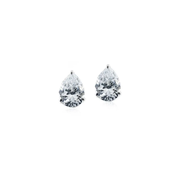 Carat Cecile 9ct White Gold Pear Shaped Stud Earrings CE9KW-CECI-W107