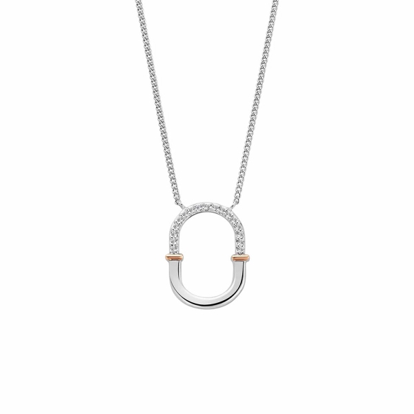 Clogau Silver and White Topaz Connection Necklace 3SCRL0740