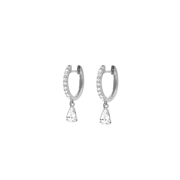 Carat Leni Silver Gold Plated Hoop Earrings CE925W-LENI-W