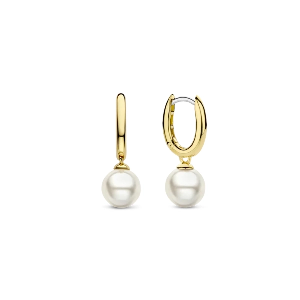 Ti Sento Silver & Gold Plated Pearl Drop Earrings 7939YP