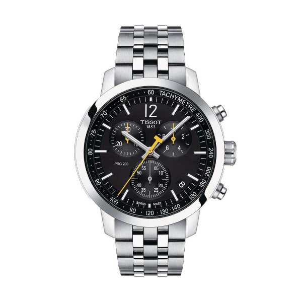 Tissot PRC200 Chronograph Quartz Watch Black Baton Dial T1144171105700