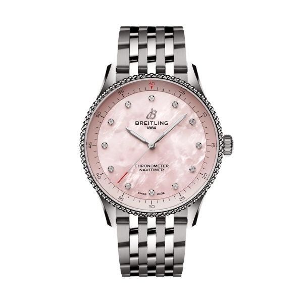 Breitling Navitimer Pink Mother of Pearl Quartz Watch 32mm A77320D91K1A1