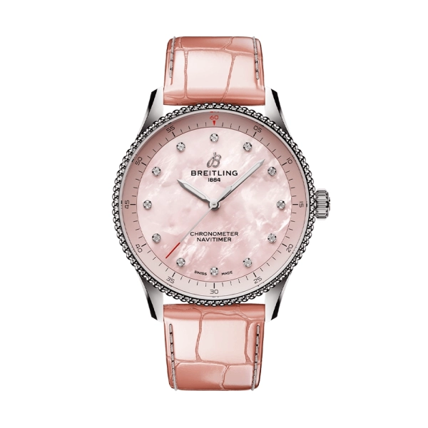 Breitling Navitimer Pink Mother of Pearl Quartz Watch 32mm A77320D91K1P1