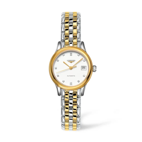 LONGINES Flagship Steel and Yellow White Diamond Dial L4.274.3.27.7