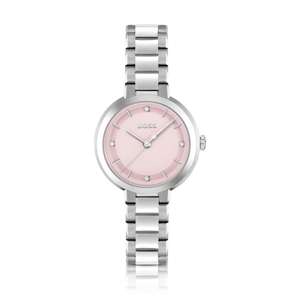 BOSS Sena 34mm Pink Dial Bracelet Watch 1502757