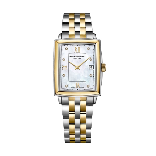 Raymond Weil  Toccato Steel and Yellow MOP Diamond Dial Bracelet 5925-STP-00995