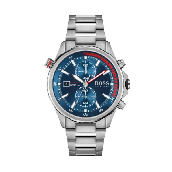 Hugo Boss Globetrotter Blue 46mm Bracelet Watch 1513823
