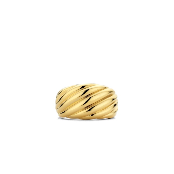 Ti Sento Silver and Yellow Gold Plated Twisted Band 12238SY