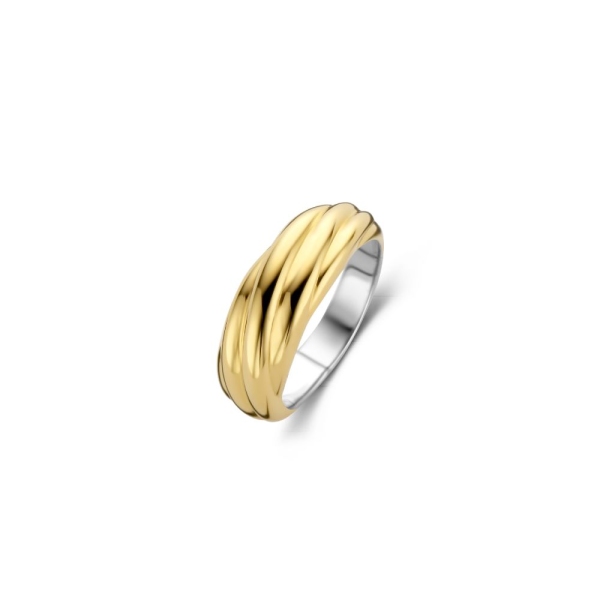 Ti Sento Silver and Gold Plated Twisted Band 12239SY/54