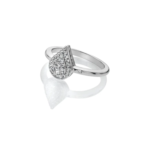 Hot Diamonds Glimmer White Topaz Teardrop Ring DR255