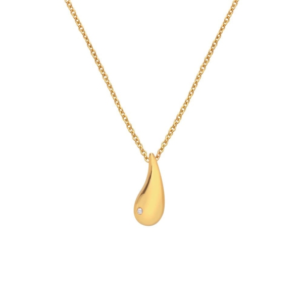 Hot Diamonds x Jac Jossa Silver Gold Plated Tide Pendant With Chain