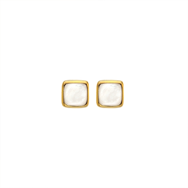 Hot Diamonds X Gemstones Square MOP Stud Earrings DE770