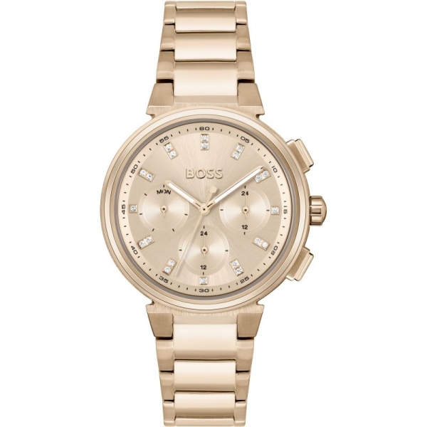 BOSS One Rose Gold Plated Bracelet Watch 1502678