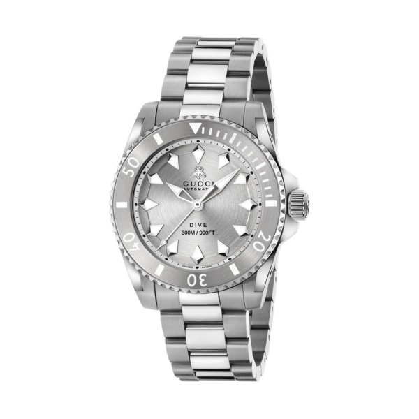 Gucci Dive Stainless Steel Automatic Silver Dial YA136354