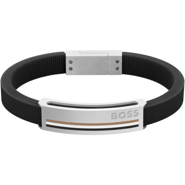 BOSS Sarkis Steel and Rubber Bracelet 1580364M