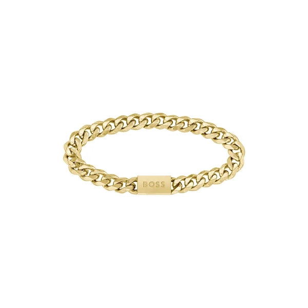BOSS Yellow Plated Chain For Him Bracelet 1580403M