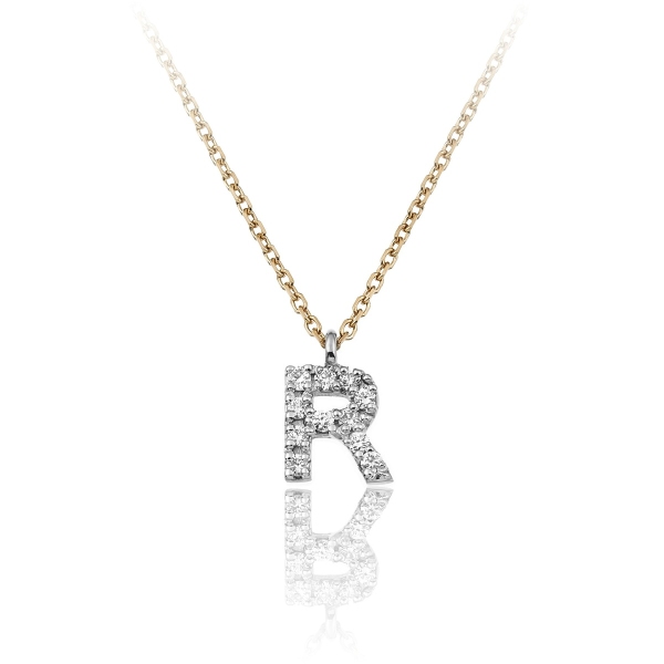 Chimento 18ct Yellow Gold Love in Letter R Pendant