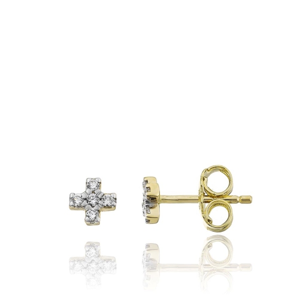 Chimento Love In Cross 18ct Diamond Earrings 1O09610BB1000