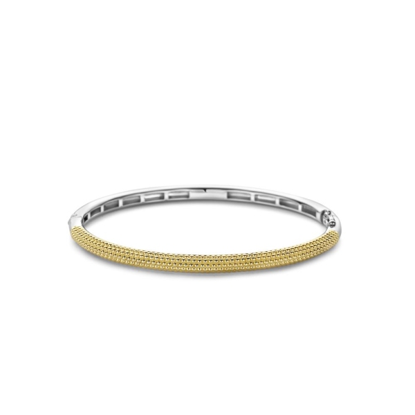 Ti Sento Silver and Gold Plated Beaded Bangle 23004SY