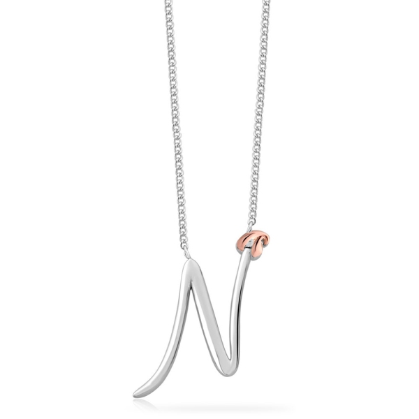 Clogau Silver Tree of Life Initials Necklace Letter N 3SITOLP14