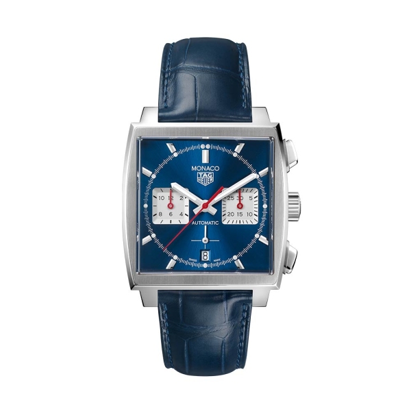 TAG Heuer Monaco Blue Chronograph Strap Watch CBL2111.FC6453