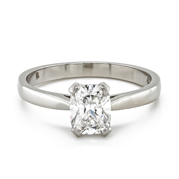 Pre-Owned Platinum Cushion Diamond Solitaire Ring 1.07ct