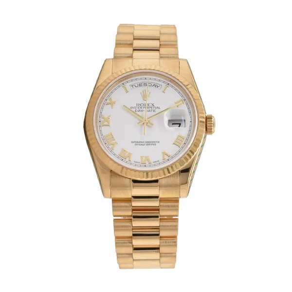 Pre Owned Rolex 18ct Yellow Gold Day Date 36mm 118238