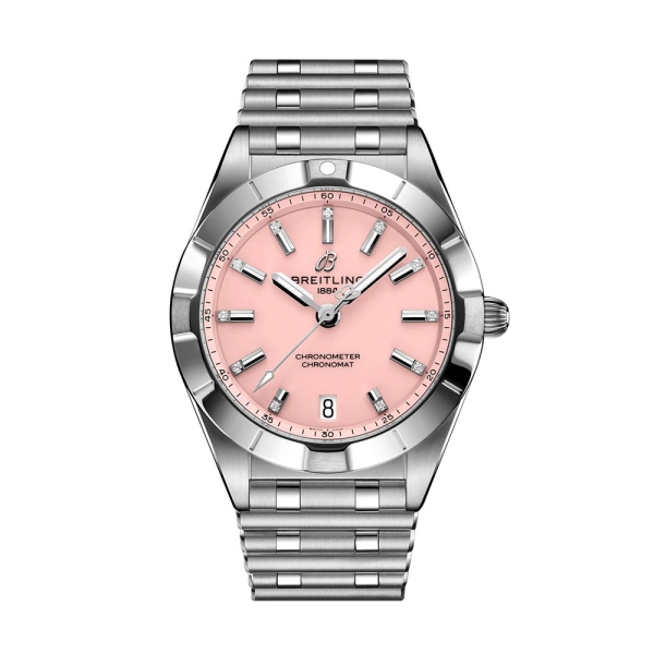 Breitling Chronomat Ladies Pink 32mm Bracelet Watch A77310101K1A1