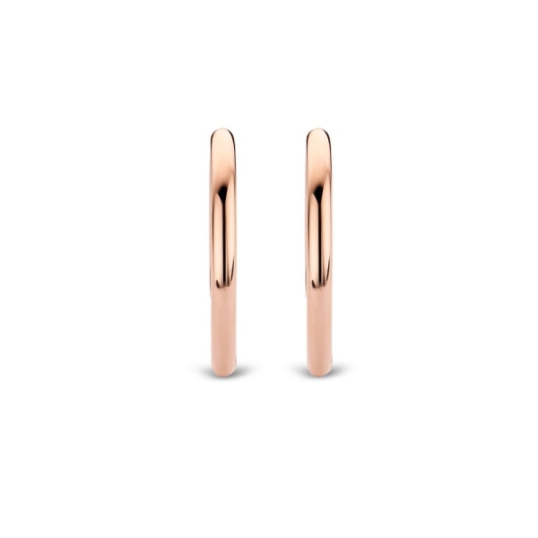Ti Sento Silver Rose Gold Plated 30mm Hoop Earrings 7782SR