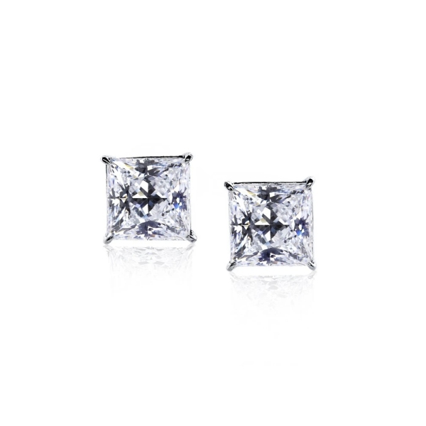 Carat 9ct White Gold 1ct Chester Princess Stud Earrings - CE9KW-CHES-W50