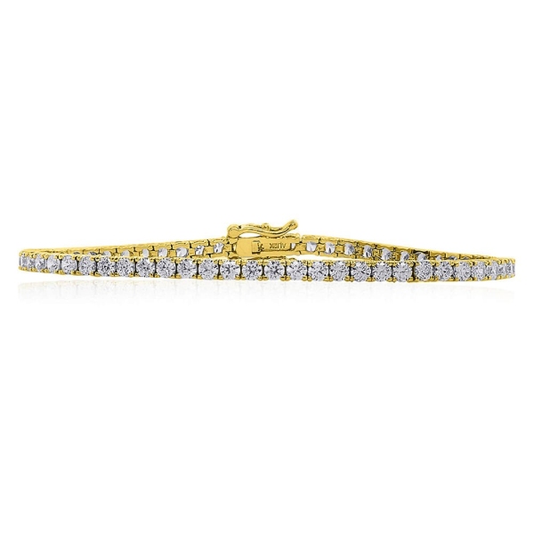 Carat Francine Yellow Gold Plated White Stone 18cms Bracelet CB925Y-FRAN-2.5