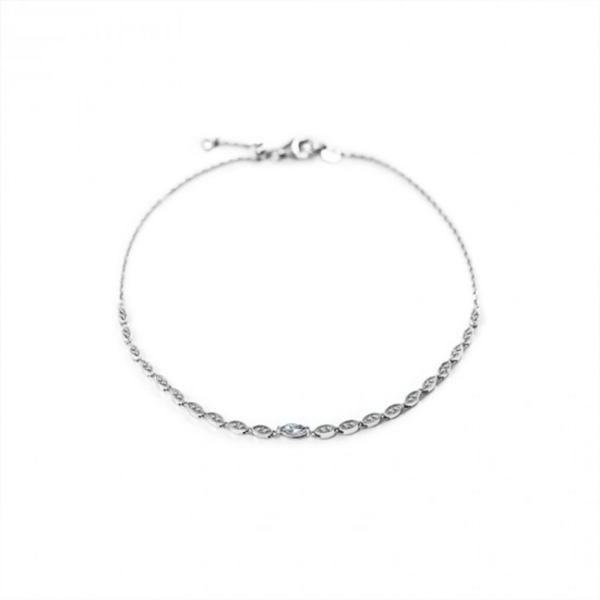 Carat Silver Calluna Marquise Cut Bracelet With Slider Fastener - CB925W-CALL