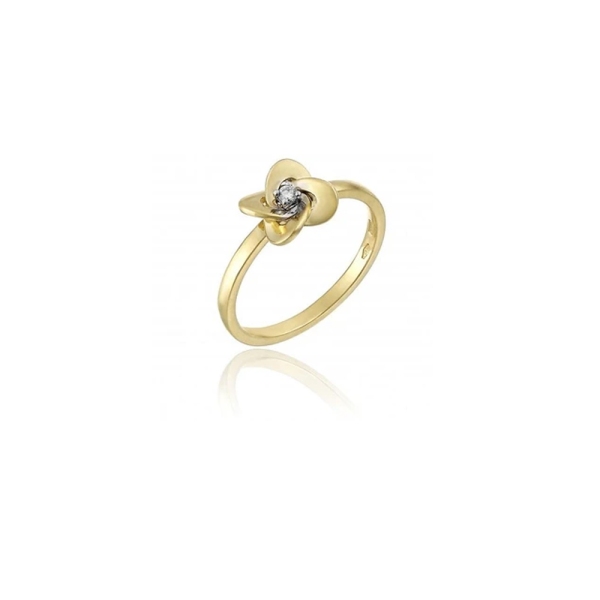 Chimento Joy 18ct Yellow Gold Flower Diamond Ring .03cts 1A09350B11140 