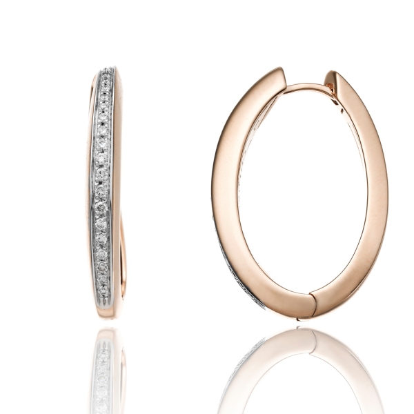 Chimento Volta 18ct Rose Gold Hoop Diamond Earrings 1O14101BB6000