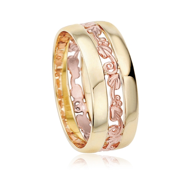 Clogau 9ct Yellow and Rose Gold Tree of Life Band ETOLR4