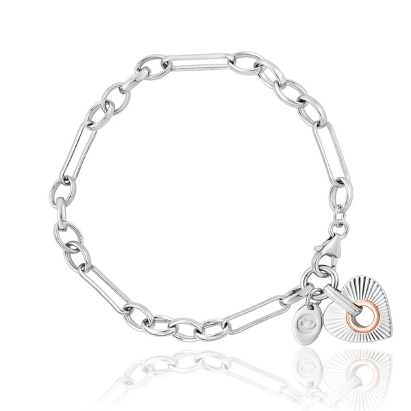 Clogau Cariad Horizon Heart Figaro Bracelet 3SCRH0135