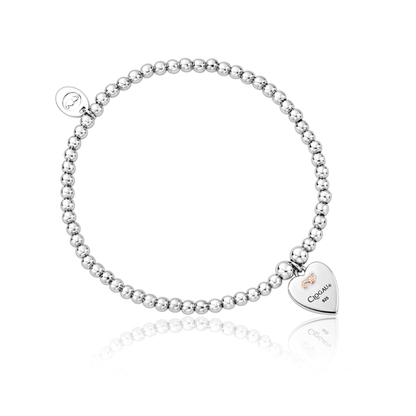 Clogau Silver & 9ct Gold Tree of Life Insignia Heart Affinity Bead Bracelet - 3SBB112R